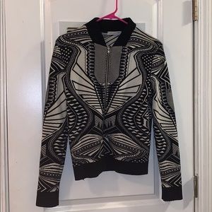 Black & White Knitted Jacket